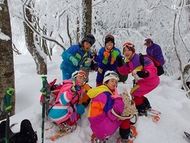 雪山登山　ランチタイム