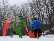 雪遊びへ向かうぞー！