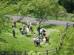 芝生広場でお昼ごはん