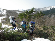 昨日よりも雪が少なくなっていました