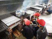 かまどへの火付け